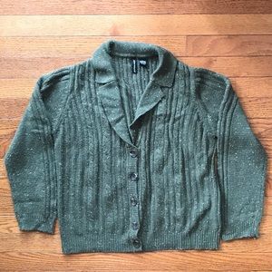 Jason Maxwell Evergreen V-Neck Cord Cardigan